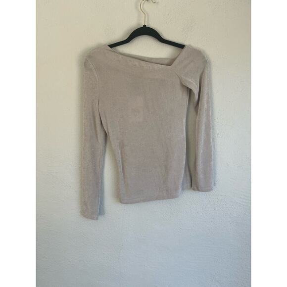 Grey Lab Woman Asymmetric One-Shoulder Top, Size Small - Picture 5 of 9